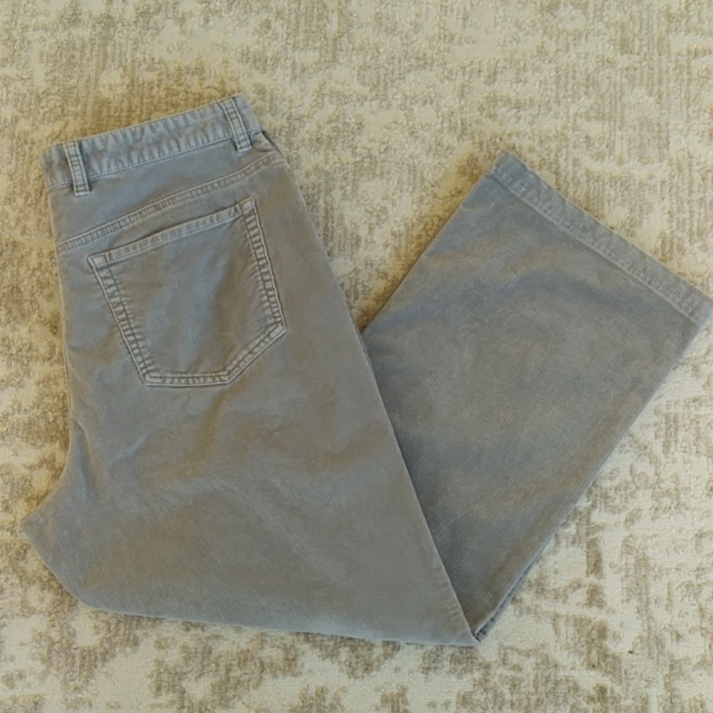 Eddie Bauer Corduroy Bootcut Fit Pants 16 Gray Grey - Picture 1 of 15